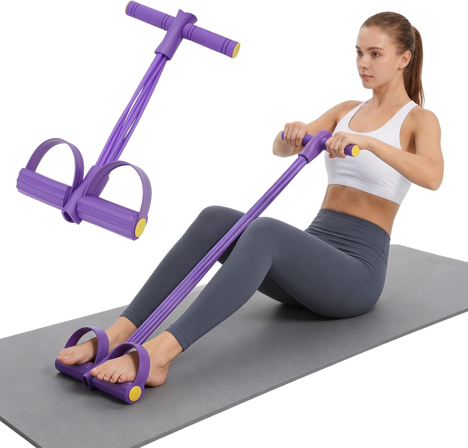 Yoga Fitness Youtube - Six-Tube Pedal Tensioner Multi-Functional Household Fitness