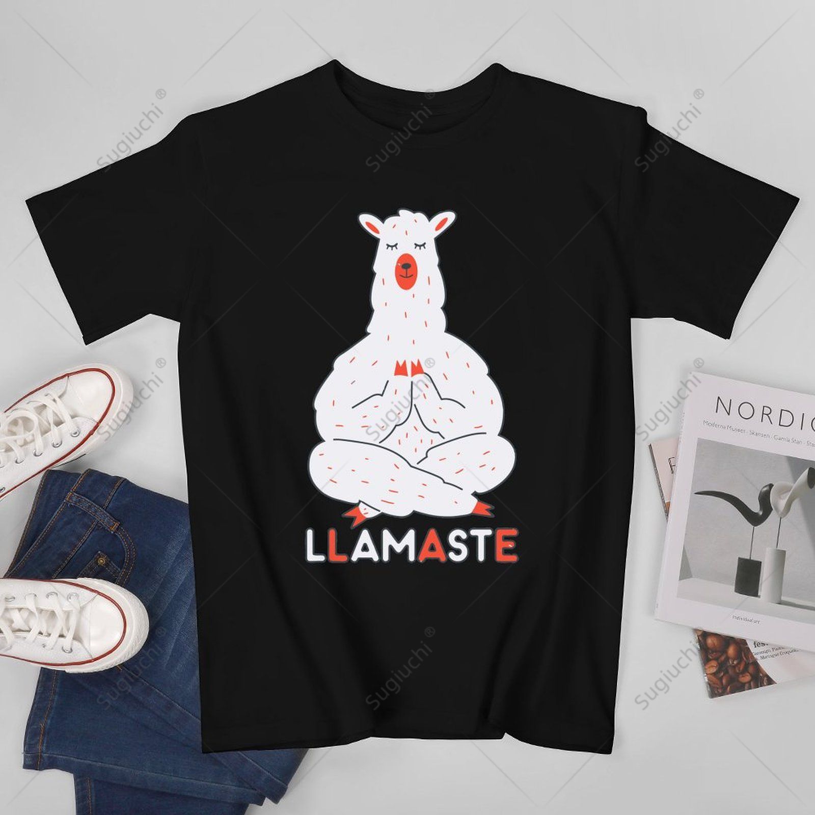 Zen Yoga Fitness - Unisex Men Llamaste Funny Zen Alpaca