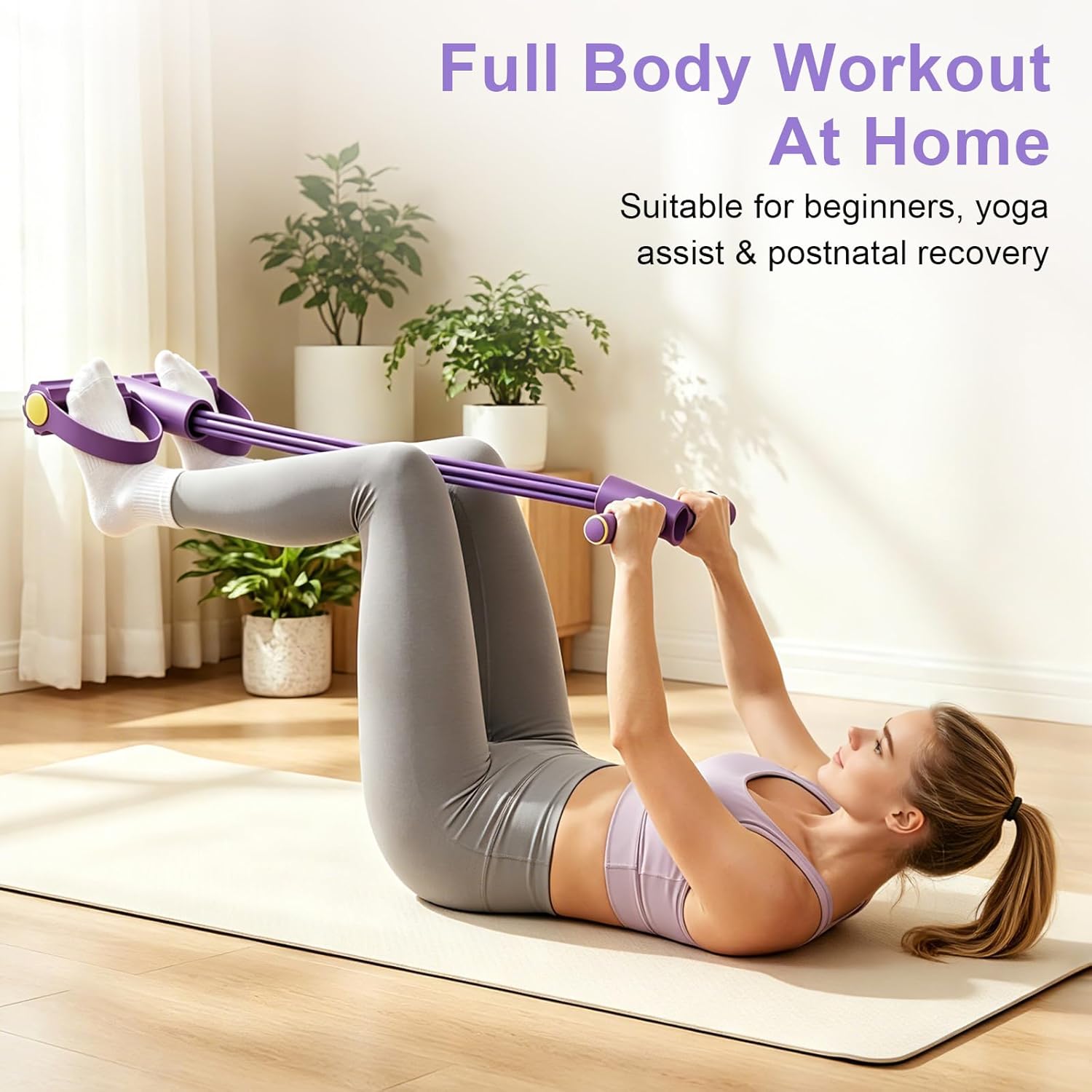 Yoga Fitness Youtube - 4-Tube Resistance Band Multi Function Tension