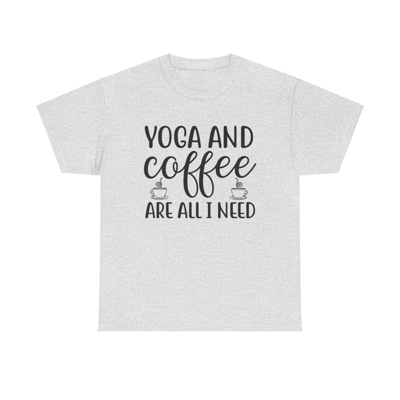 Yoga and Coffee T Shirt funny  - Yoga Fitness Quotes review and price