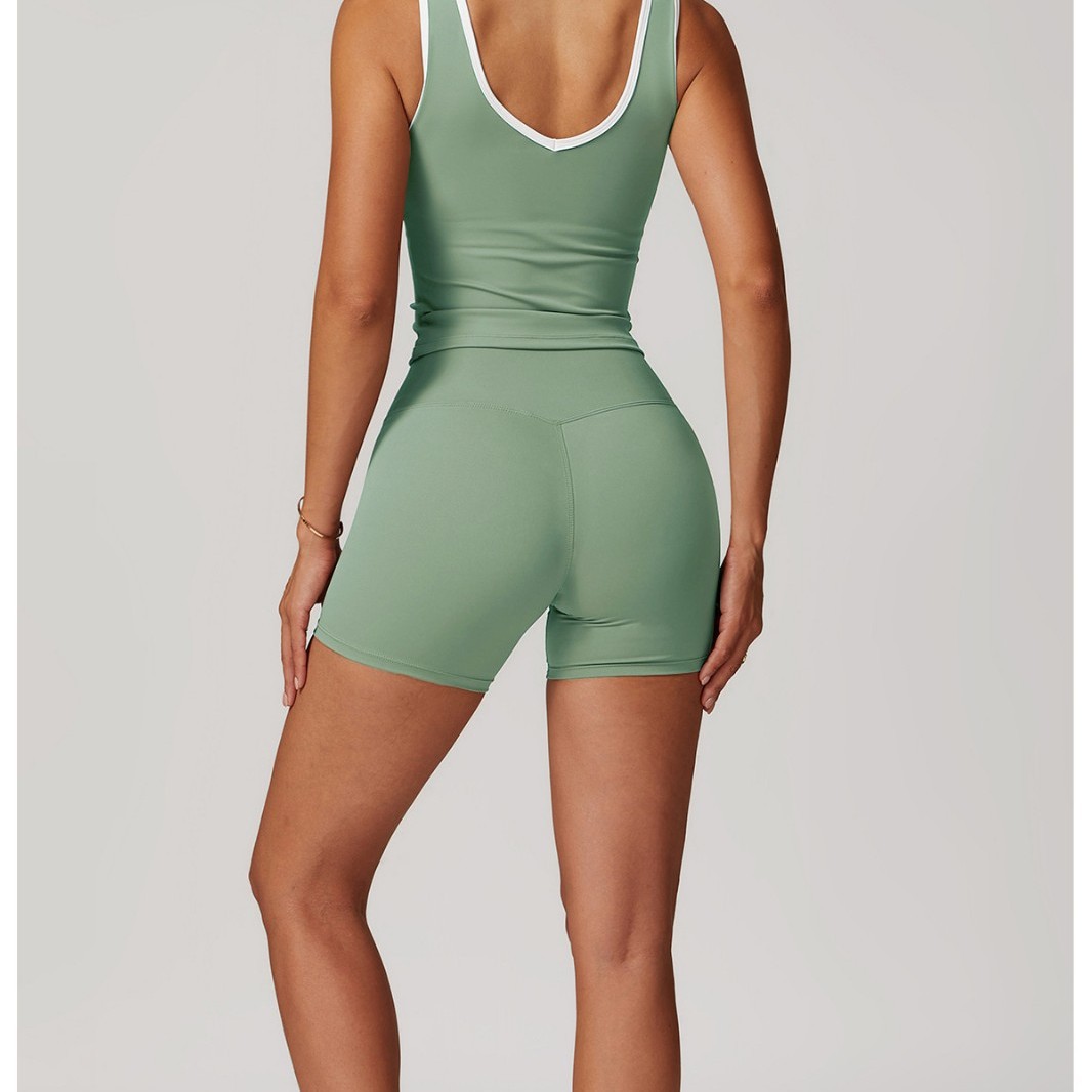 Cross Back High Waist Yoga Set - Yoga Health & Fitness Center review and price