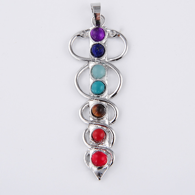 7 Chakra Stone Necklace Pendan - Yoga Health & Fitness Center review and price