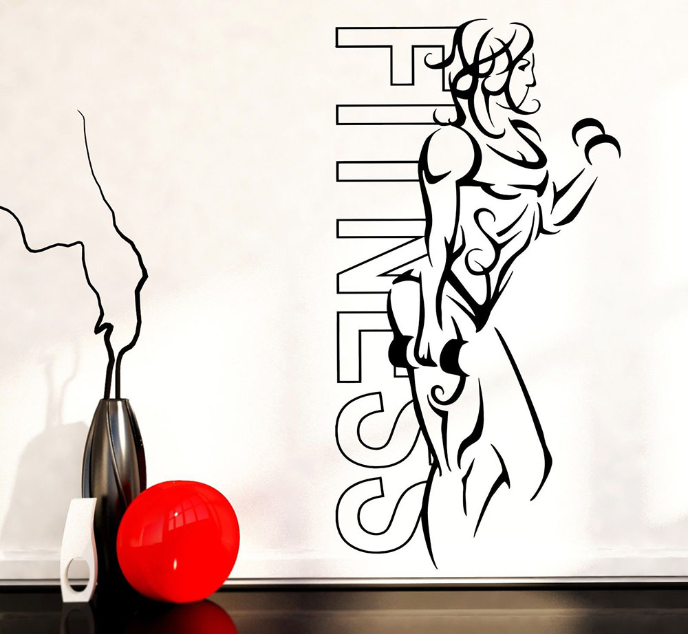 Wall Stickers Vinyl Fitness Gi - Yoga Health & Fitness Center review and price
