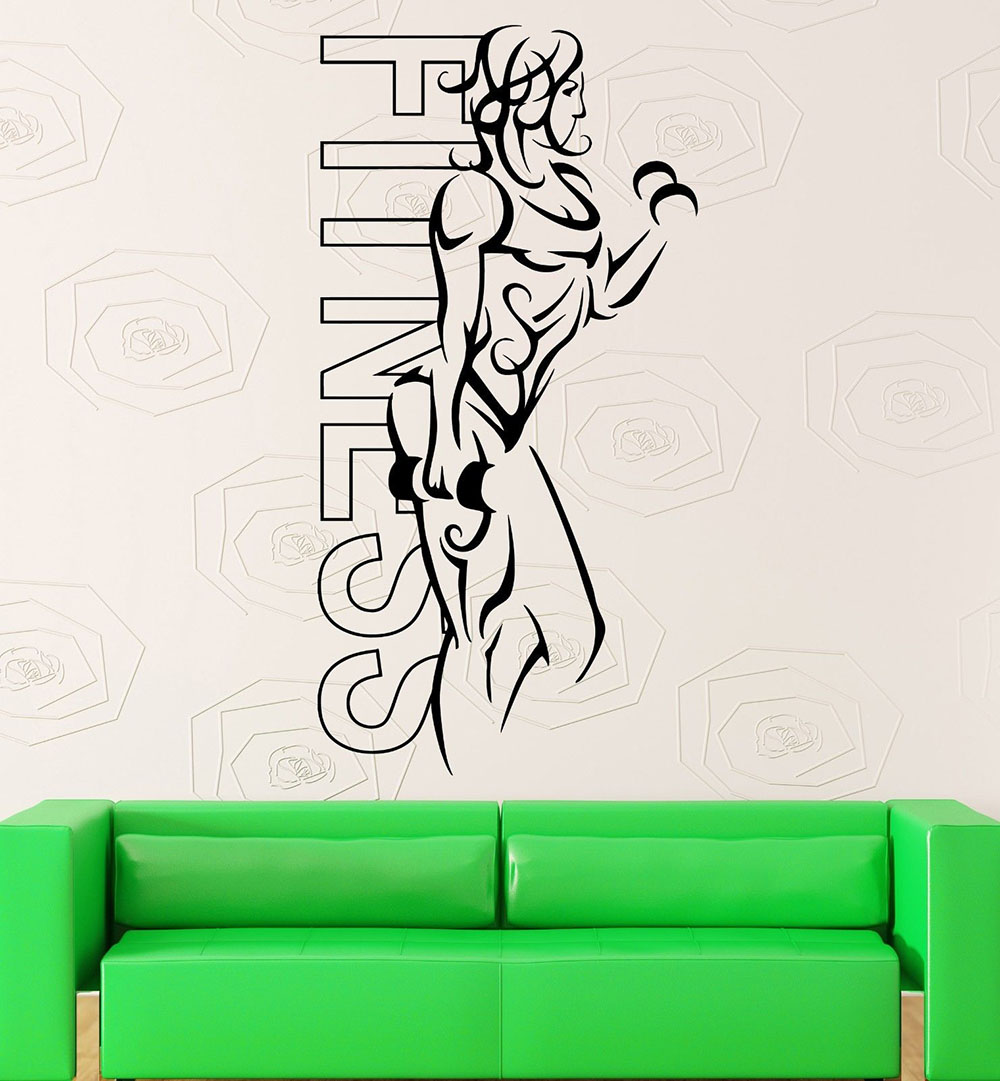 Wall Stickers Vinyl Fitness Gi - Yoga Health & Fitness Center review and price