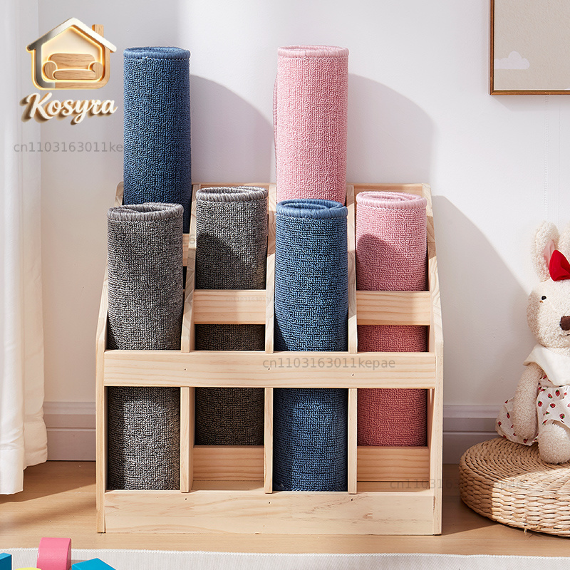 Solid Wood Floor Storage Rack  - Yoga Fitness Rooms review and price