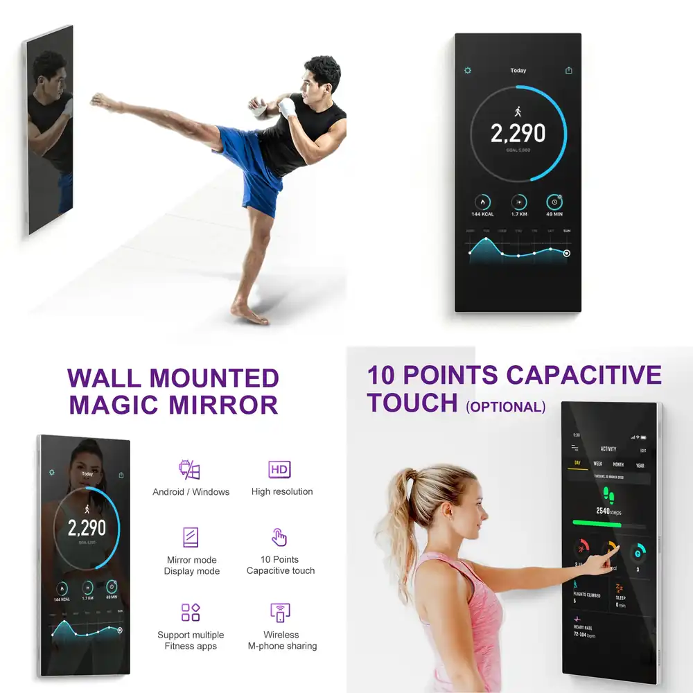 Wall Mounted Interactive Mirro - Yoga Fitness App review and price