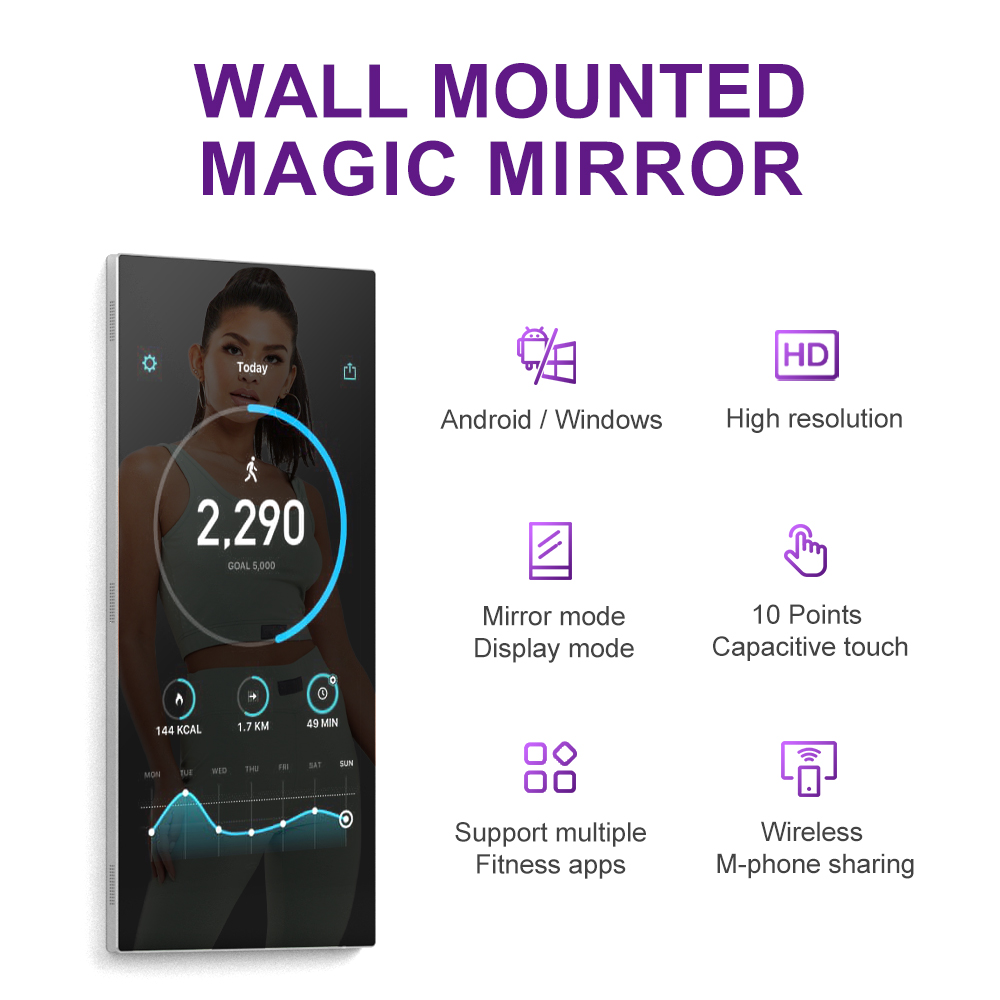 Wall Mounted Interactive Mirro - Yoga Fitness App review and price