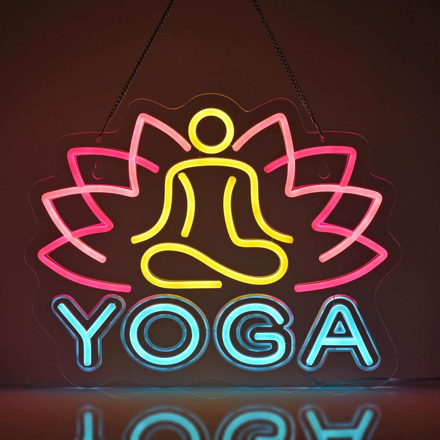 Yoga Neon Sign Dimmable LED Ne - Yoga Fitness Rooms review and price