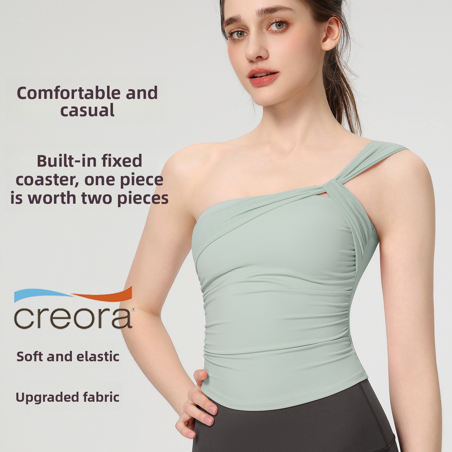 Women's Sexy Sloping Shoulder  - Yoga Fitness Youtube review and price