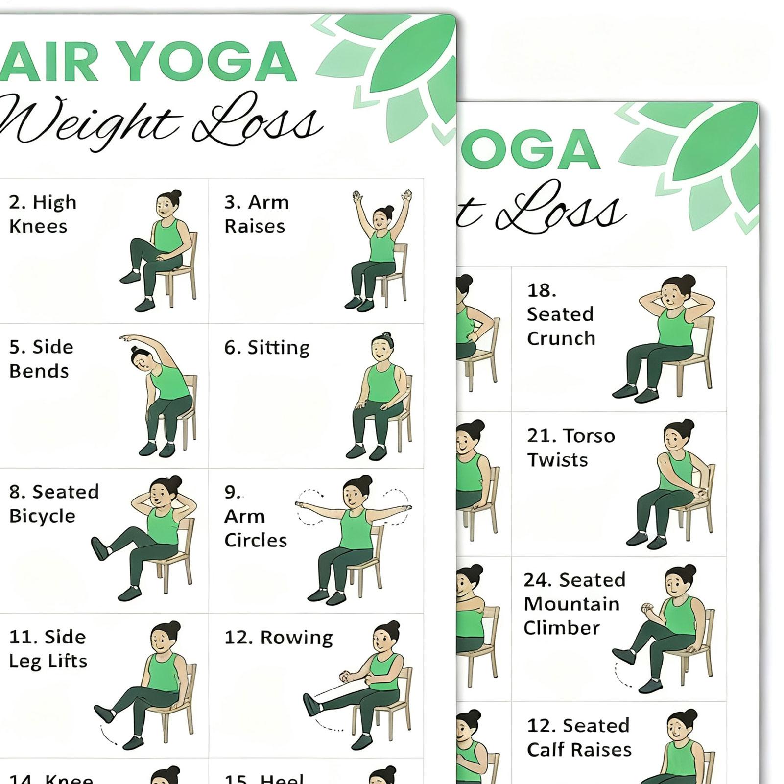2 PCS Yoga Poster Home Exercis - Yoga Health & Fitness Center review and price