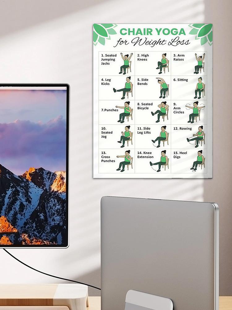 2 PCS Yoga Poster Home Exercis - Yoga Health & Fitness Center review and price