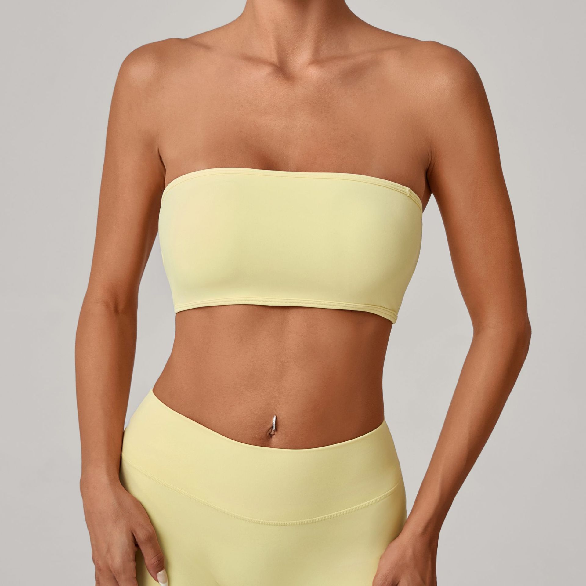 Women Strapless Sports Bra Gym - Yoga Fitness Youtube review and price