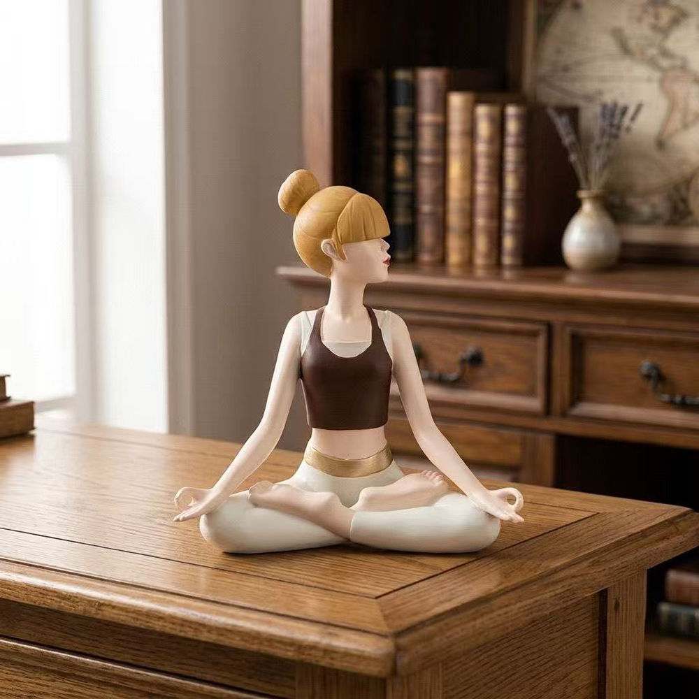 Yoga Girl Statue, Sandstone Te - Zen Yoga Fitness review and price